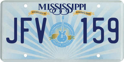 MS license plate JFV159