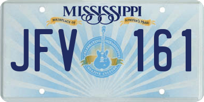 MS license plate JFV161