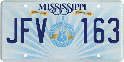 MS license plate JFV163
