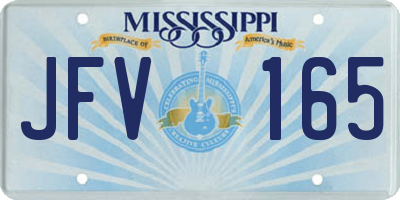 MS license plate JFV165