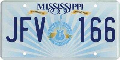MS license plate JFV166