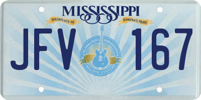 MS license plate JFV167