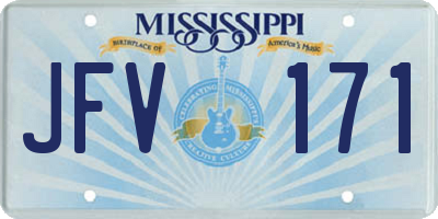 MS license plate JFV171