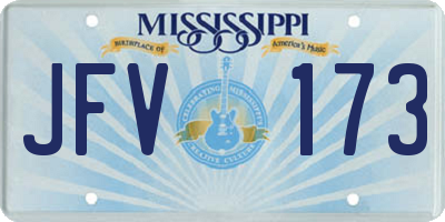 MS license plate JFV173