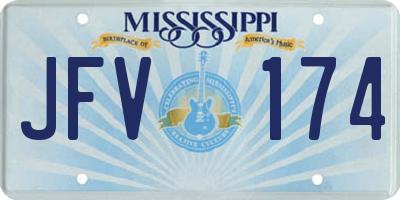 MS license plate JFV174