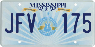MS license plate JFV175