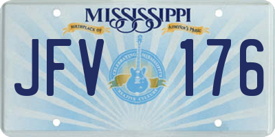 MS license plate JFV176