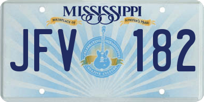 MS license plate JFV182