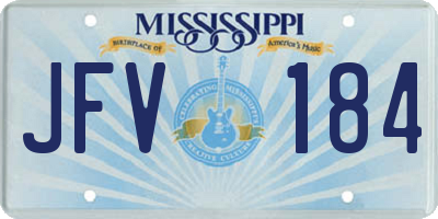 MS license plate JFV184