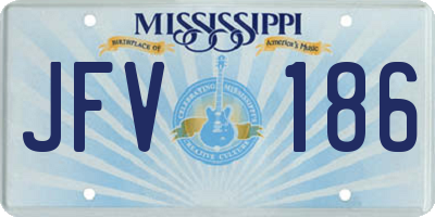 MS license plate JFV186