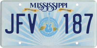 MS license plate JFV187
