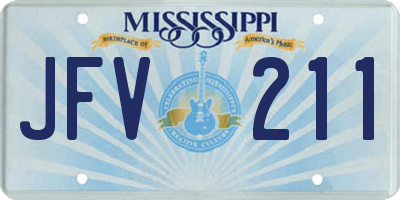 MS license plate JFV211