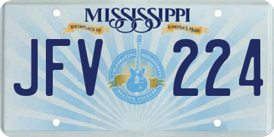 MS license plate JFV224