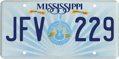 MS license plate JFV229