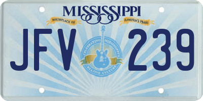 MS license plate JFV239