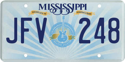 MS license plate JFV248