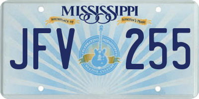 MS license plate JFV255