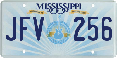 MS license plate JFV256