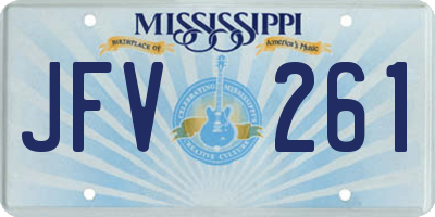 MS license plate JFV261