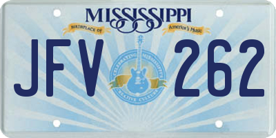 MS license plate JFV262
