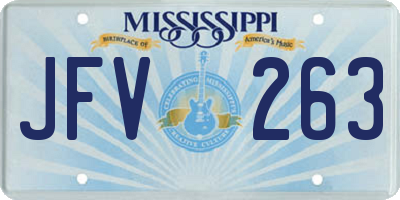 MS license plate JFV263