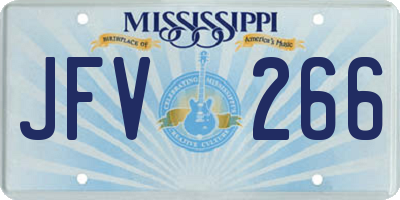 MS license plate JFV266