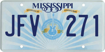 MS license plate JFV271