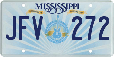 MS license plate JFV272
