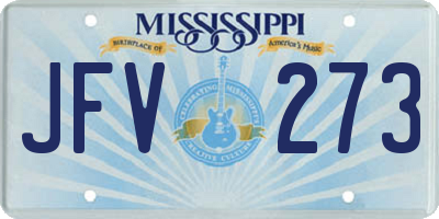 MS license plate JFV273