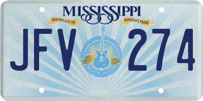 MS license plate JFV274
