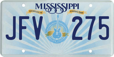 MS license plate JFV275