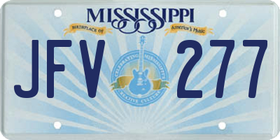 MS license plate JFV277