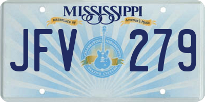 MS license plate JFV279