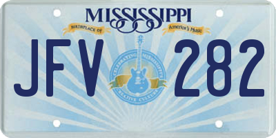 MS license plate JFV282