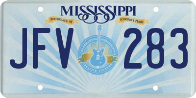 MS license plate JFV283