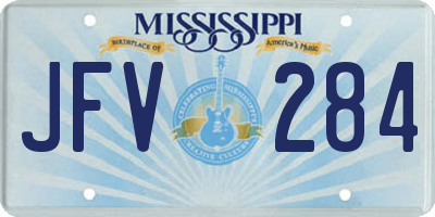 MS license plate JFV284
