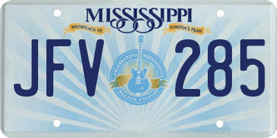 MS license plate JFV285