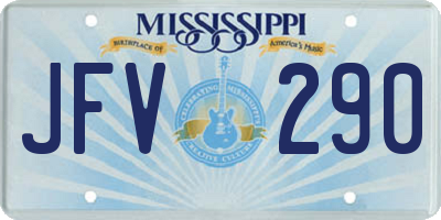 MS license plate JFV290