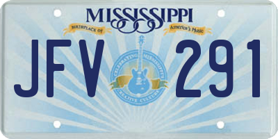 MS license plate JFV291