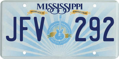 MS license plate JFV292