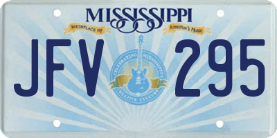 MS license plate JFV295