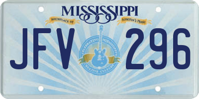 MS license plate JFV296