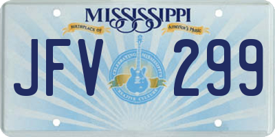 MS license plate JFV299