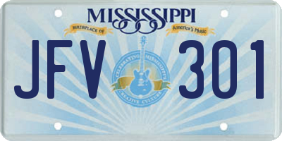 MS license plate JFV301