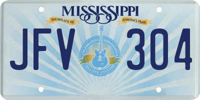 MS license plate JFV304