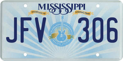MS license plate JFV306