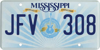 MS license plate JFV308