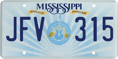 MS license plate JFV315