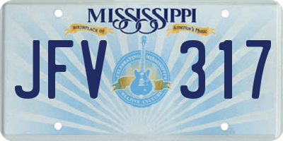 MS license plate JFV317