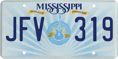 MS license plate JFV319